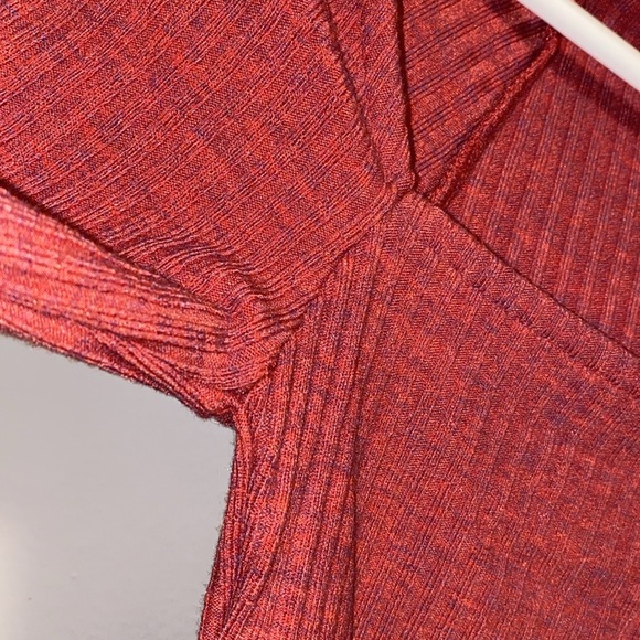 Urban Outfitters XS Red Ribbed Orla Square Neck Top - Picture 6 of 12